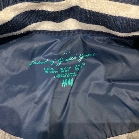 H&M Kids Unisex Green And Blue Solid Zipper Puffer Vest Size 12-13Y - Picture 3 of 5